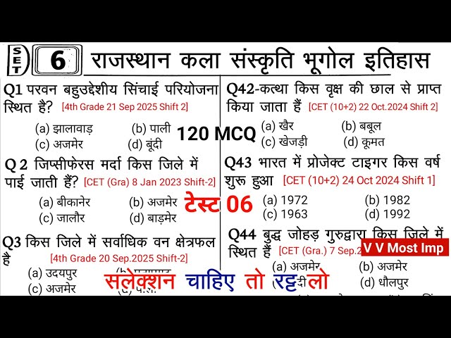 CET Classes Online 2026/CET Model Paper/CET 12th & Graduation Leve/CET ऐसा आएगा पेपर 🔥 2026/CET 2026