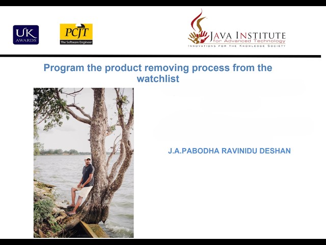 Program the product removing process from the watchlist