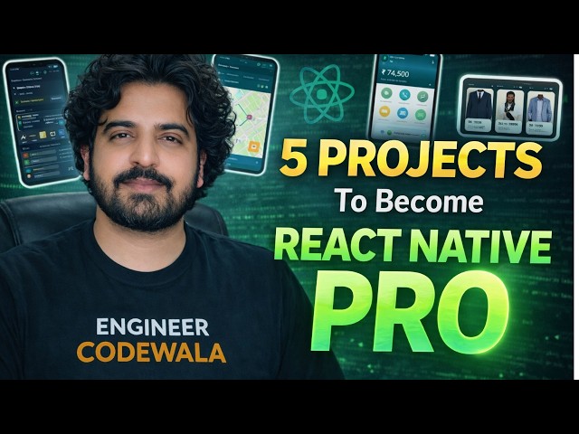 5 Projects To become React Native PRO | Engineer Codewala
