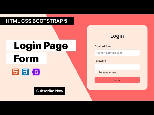 Bootstrap 5 | Login page using HTML, CSS , Bootstrap 5 | Step by Step Tutorial - 2024