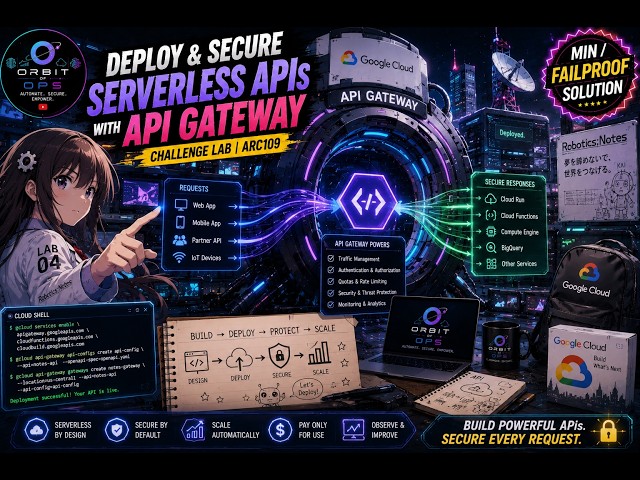 ARC109 | Deploy and Secure Serverless APIs with API Gateway Challenge Lab  2-Min #APIGateway #ARC109