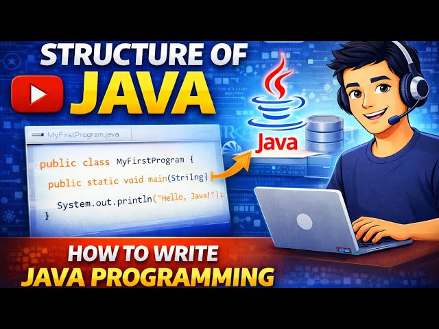 Structure of Java Program Explained | How to Write First Java Code