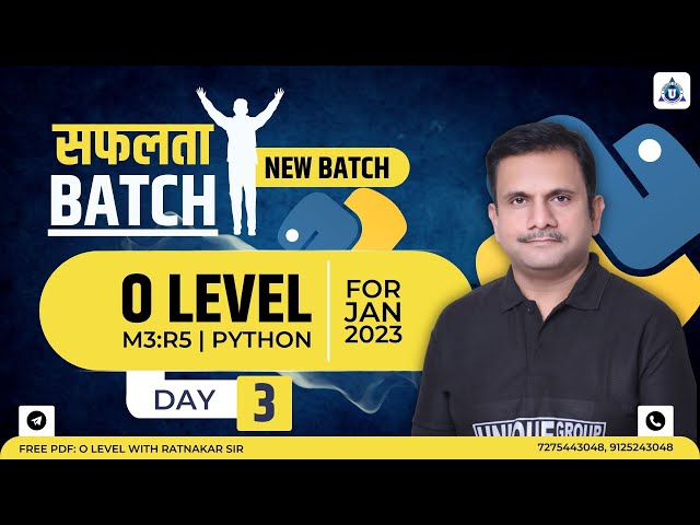 O-Level M3 R5 Programming & Problem solving through python | O level Python | python latest Syllabus