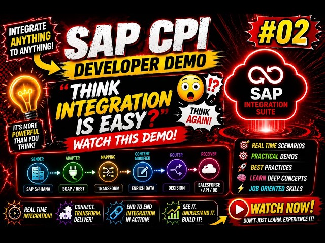 SAP CPI Developer Demo #02 Think Integration Easy Watch this Demo