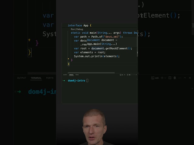 XML Parsing with dom4j  #java #shorts #coding #airhacks