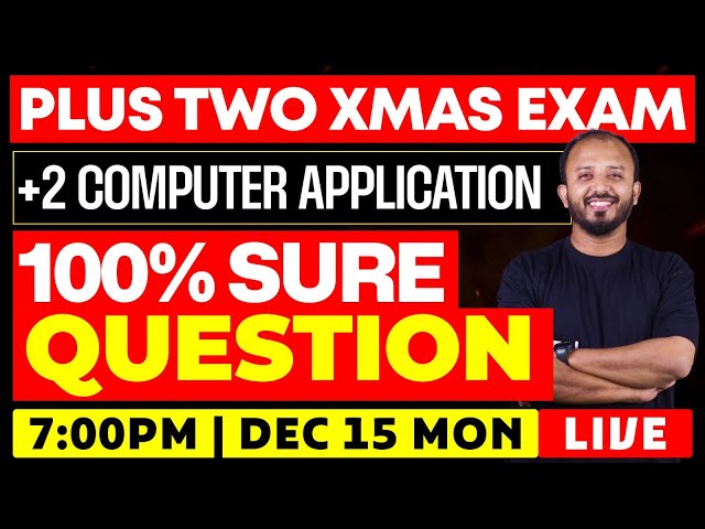 Plus two  Commerce |Computer application | Sure questions|Eduport plus two