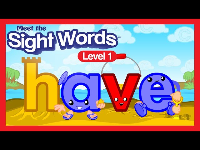 Meet the Sight Words - Level 1 FREE (Written "α" form) | Preschool Prep Company