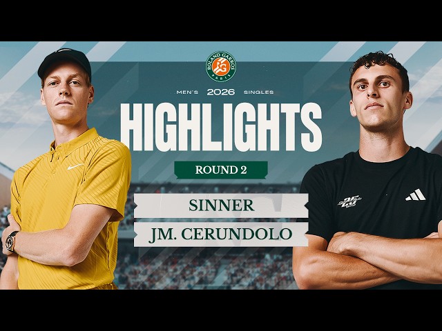 Jannik Sinner vs Juan Manuel Cerundolo | Round 2 Highlights | Roland-Garros 20262nd Round)