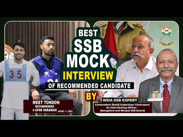 🔥धमाकेदार Best SSB Mock Interview of Recommended Candidate | Best NDA/SSB Coaching in Lko India-WDA