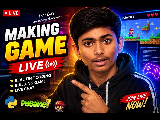 🔴LIVE🔴MAKING A PYTHION GAME ON LIVE