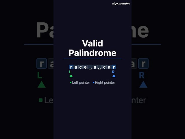 Valid Palindrome | LeetCode 125 | Two Pointer Solution Explained #coding #leetcode #programming
