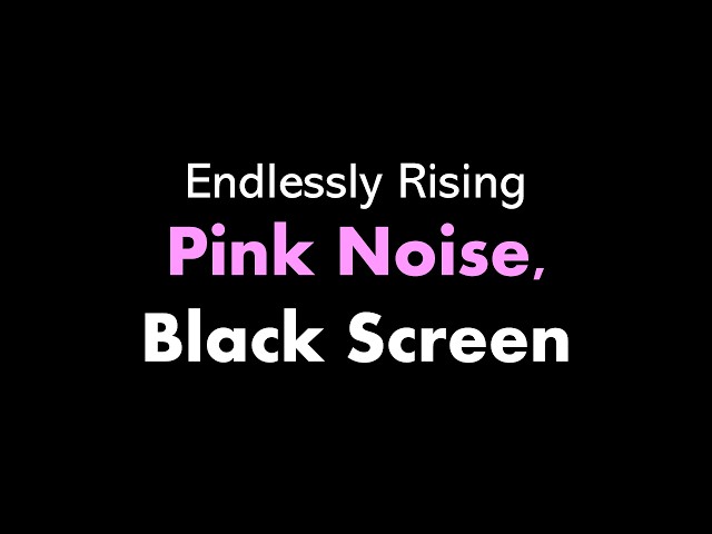 🔴 Endlessly Rising Pink Noise, Black Screen ↗️🌸⬛ • Live 24/7 • No mid-roll ads (Shepard Tone)
