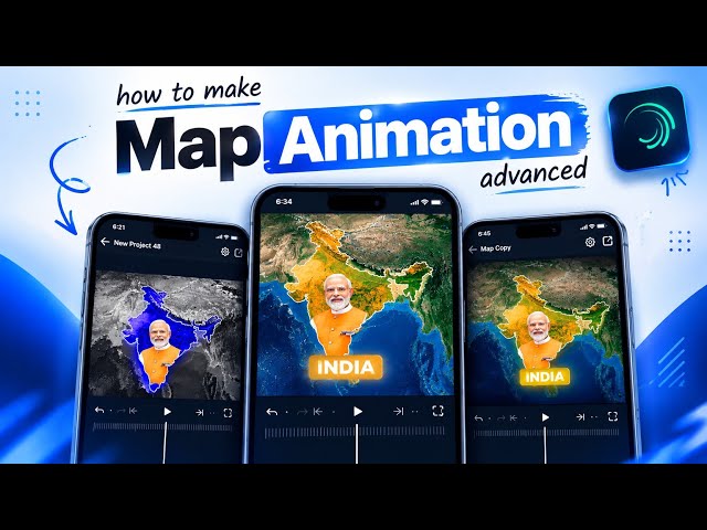 How To Make Map Animation In Alight Motion (Mobile) | Trend Map Editing 