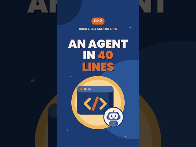 How to Build an AI Agent in 40 Lines of Code 🤖 #shorts