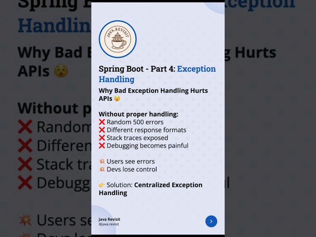 Spring Boot Exception Handling explained (ControllerAdvice) ⚡🔥