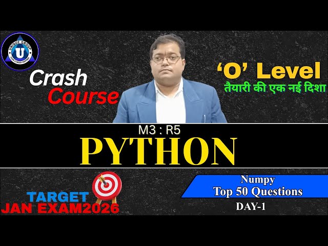 Python 50 Most Important Questions(Numpy) DAY-1 | Live & || Crash Course #olevel #olevelexam
