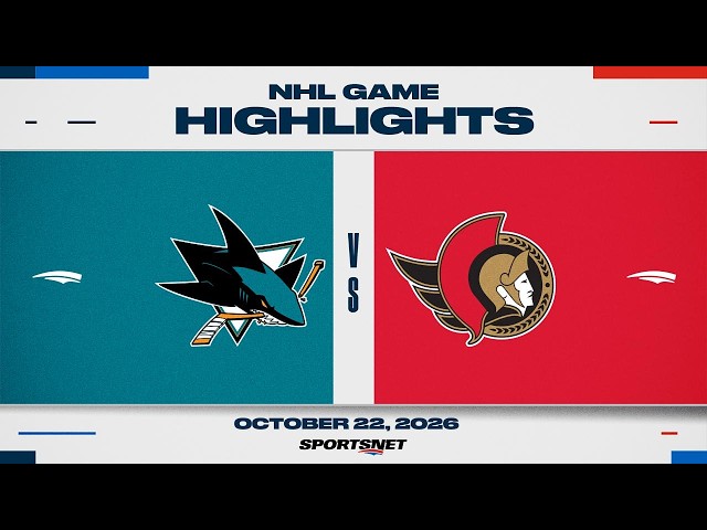 NHL Highlights | Sharks vs. Senators - October 22, 2026