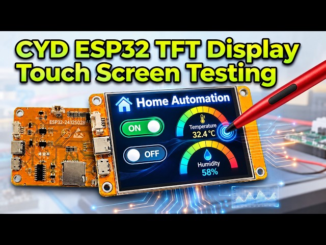 CYD ESP32 Touchscreen Testing | Test Touch Points on 2.8 Inch TFT Display || Cheap Yellow Display