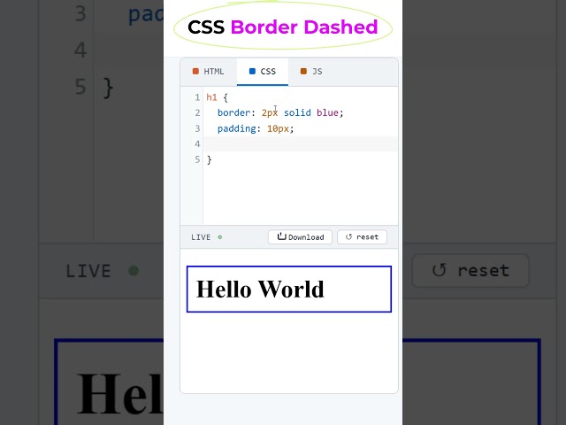 How to add Dashed Border in CSS #coding #htmltutorial #csstutorial