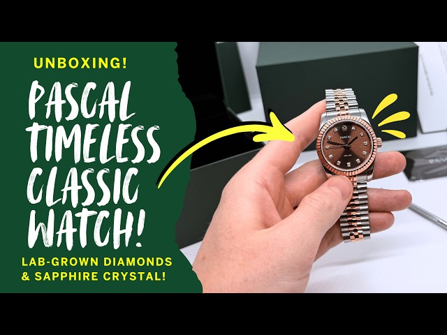 PASCAL Timeless Classic Watch with Lab-Grown Diamonds & Sapphire Crystal Unboxing