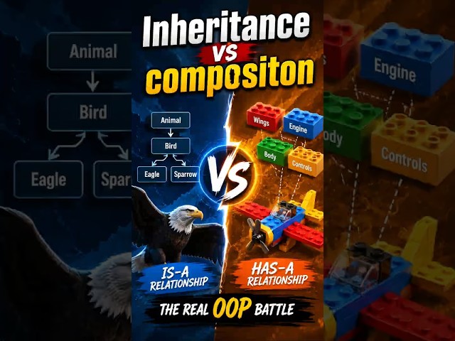 The secret to cleaner code: Composition over Inheritance #coding #softwaredevelopment #shorts