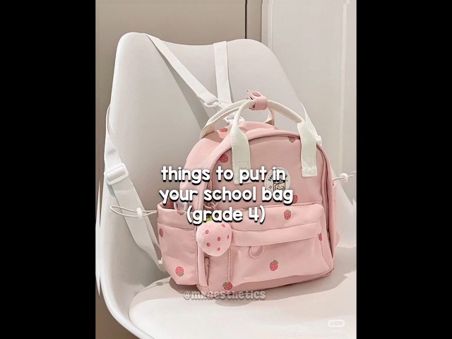 things to put in School Bag 🩷✨️ (grade 4) [pt.2] #bag #essentials #school #aesthetics
