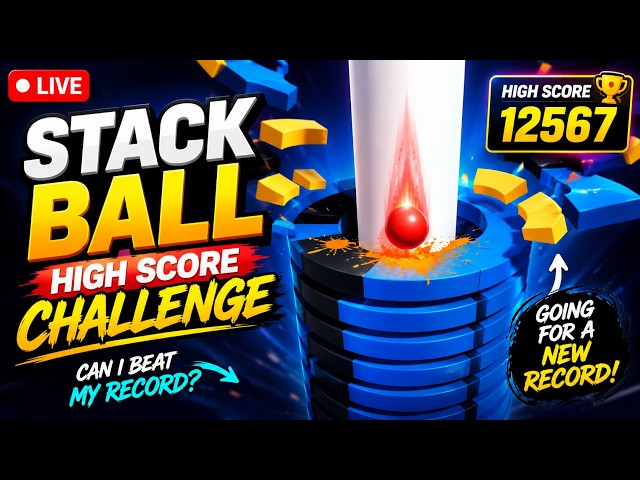 Stack Ball LIVE 🔴 | High Score Challenge 🏆 | Can I Beat My Record?