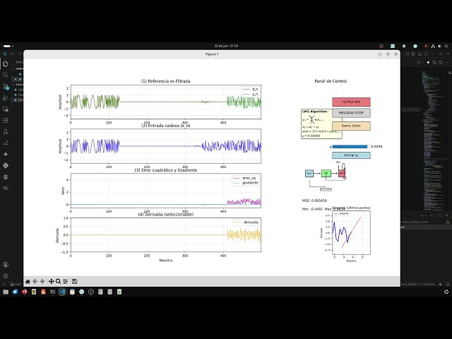 Filtro LMS con ESP32: El Cálculo Derivativo Limpiando Audio en Tiempo Real