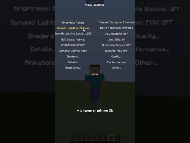 La mejor configuración calidad rendimiento para Minecraft Java 1.8.9 #minecraft  #morritomc