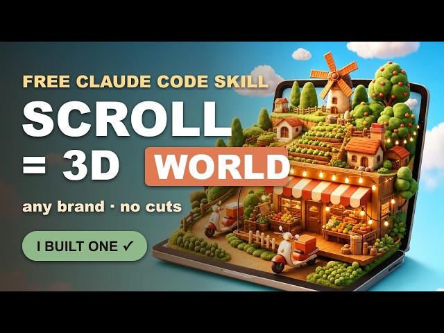 This FREE Claude Code Skill Turns Any Brand Into a 3D World (scroll-world)