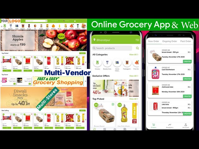 How to make website like bigbasket? Grocery Delivery Services Multi Vendors Web & 3Android,3iOS Apps