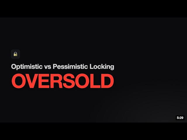 Optimistic vs pessimistic locking: the bug that oversells every seat