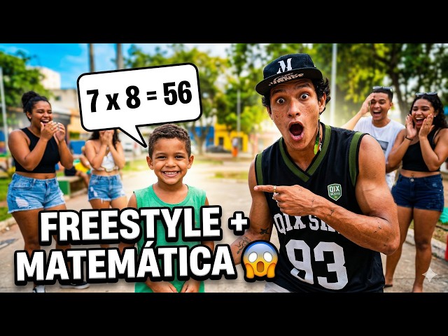 Improvised rhymes with children in the park 🤯 | Freestyle in Bosque Maia