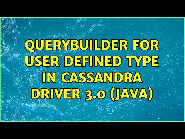 QueryBuilder for user defined type in cassandra driver 3.0 (Java)
