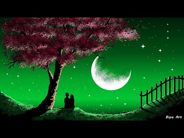 How to draw in Ms Paint | Half Moon | drawing in paint in computer| paint in computer