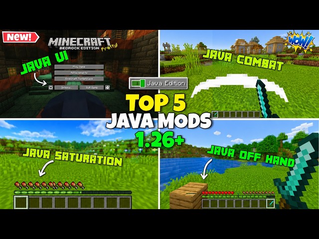 Turn Your MCPE into JAVA Edition With These 5 Mods 🤩 #mcpe #javaedition