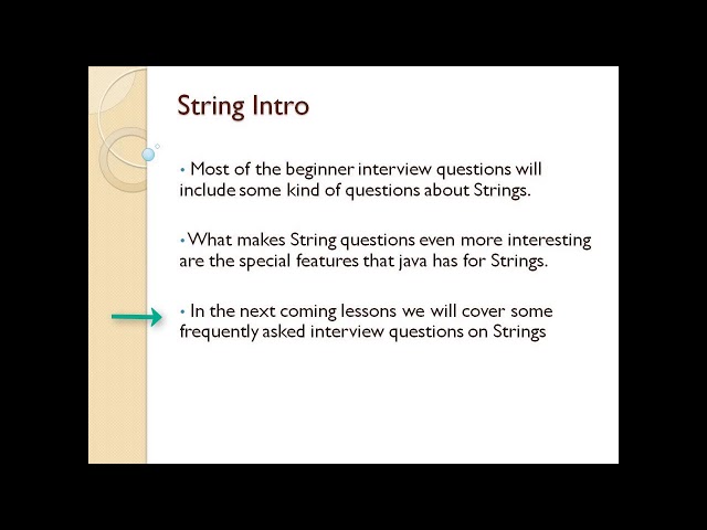 Java Interview Questions - String Intro