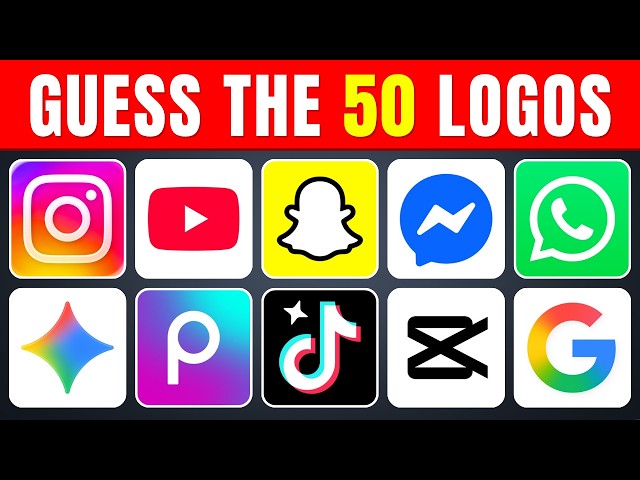 Guess the Logo in 5 Seconds | 50 Famous Logos | Logo Quiz