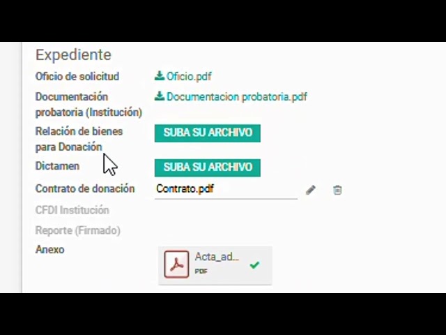 VxP - SIdIA - Bajas - Donación BM - Contrato Firmado - Operador DGPU