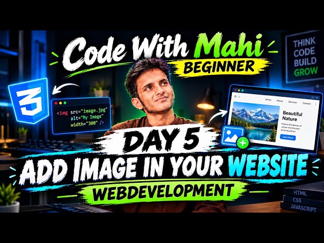 Day 5 | add image in your website/ programing/ webdevelopment 👑 / html/ CSS 👑