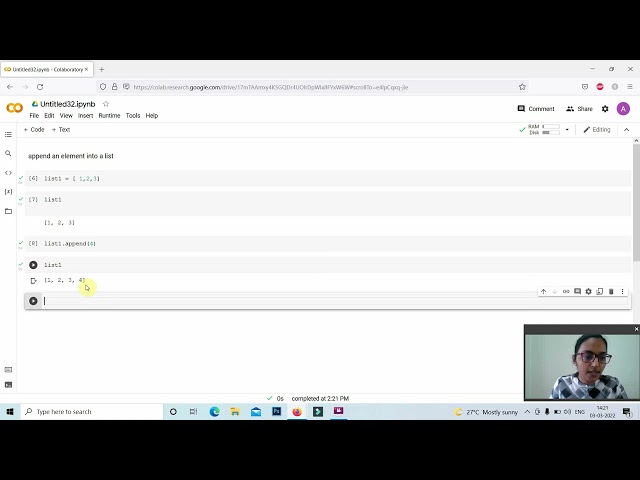 How to Append an Element in a List in Python | Append Function in Python Colab, Python List Methods
