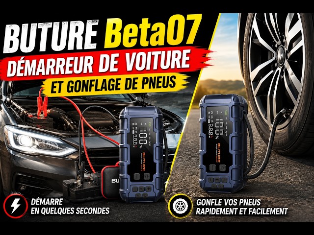 Sistema de arranque y de inflado de neumáticos para coche BUTURE Beta 07