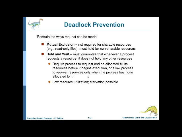 انظمة التشغيل-43: الفصل السابع (الجزء الثاني) deadlock avoidance and deadlock prevention
