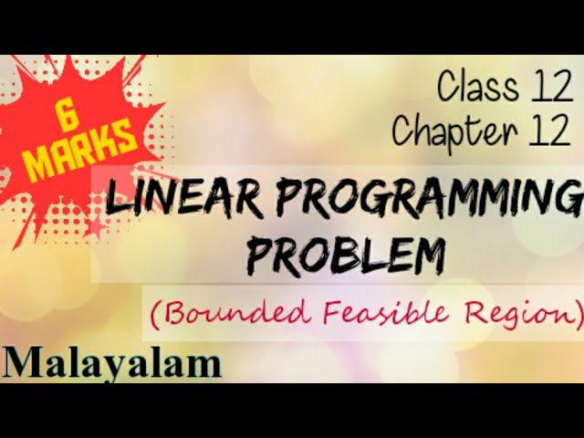 Class12|Linear Programming Problem|Example 1 and 2|Malayalam