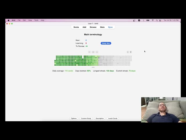 Advanced mathematics Anki flashcards review