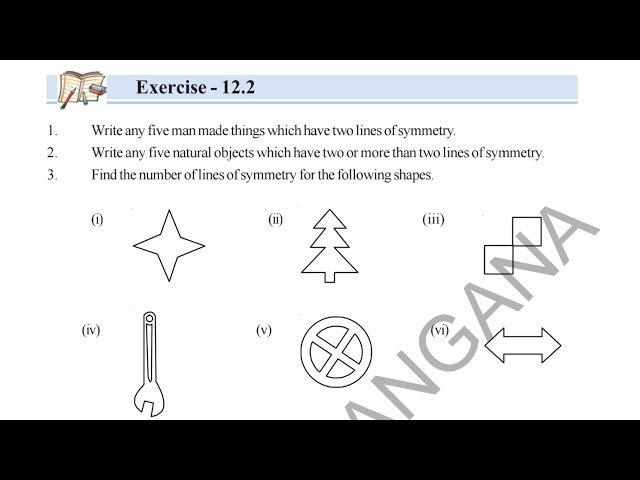Class 6 | Maths | Chapter -12 | Symmetry | Exercise -12.2 Full Solutions | Telangana State Board |