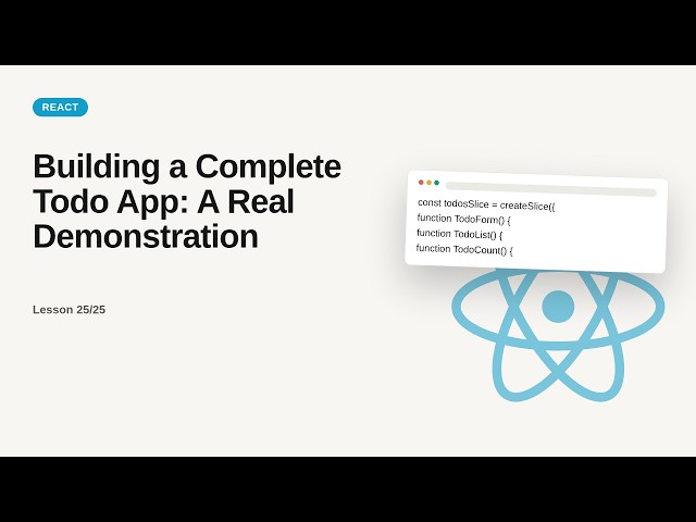 React JS + Redux - Web development basic Series: Building a Complete Todo App: A Real Demonstration