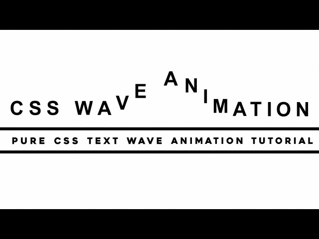Create a smooth text wave animation using only HTML & CSS. Simple, clean and eye-catching.#css #html