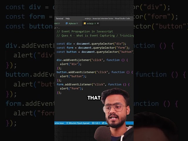 Event Capturing in Javascript (Interview Question)