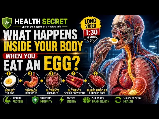 What Happens Inside Your Body When You Eat an Egg? 🥚😱 | 90-Second Body Transformation